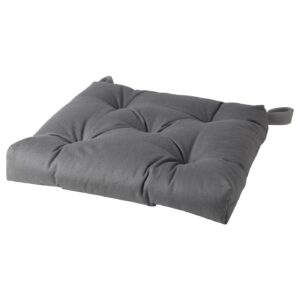 IKEA 10477978 МАЛИНДА Подушка на стул, серый, 40/35x38x7 см