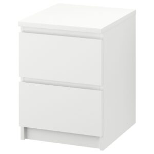 IKEA 00368531 МАЛЬМ Комод с 2 ящиками, белый, 40x55 см