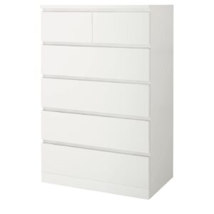 IKEA 40403603 MALM МАЛЬМ Комод с 6 ящиками - белый 80x123 см