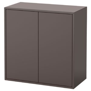 IKEA 90373731 EKET ЭКЕТ Шкаф с 2 дверцами и 1 полкой - темно-серый 70x35x70 см