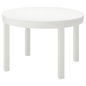 IKEA 30385416 БЬЮРСТА Раздвижной стол, белый, 115/166 см