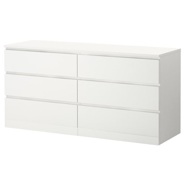 IKEA 30403585 МАЛЬМ Комод с 6 ящиками, белый, 160x78 см