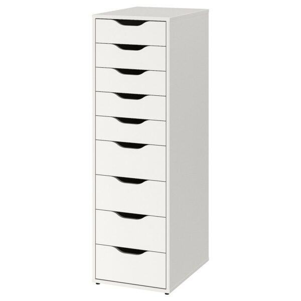 IKEA 50486141 ALEX АЛЕКС Секция с 9 ящиками - белый 36x116 см