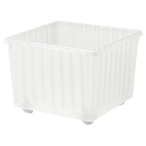 IKEA 40366040 ВЕССЛА Ящик на колесах, белый, 39x39 см